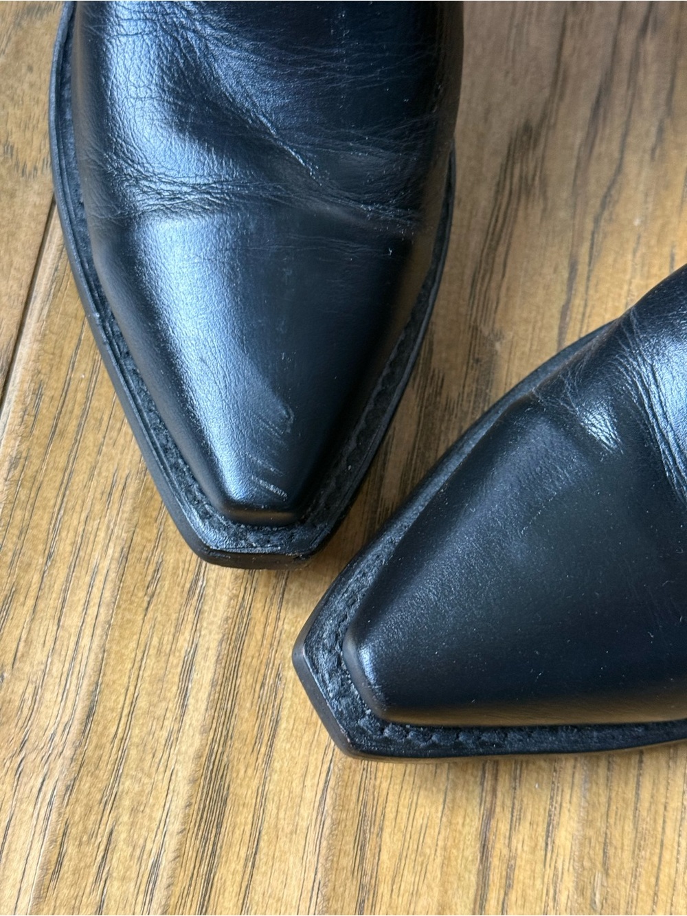 Dan Post black leather cowboy boots - Picture 8 of 8